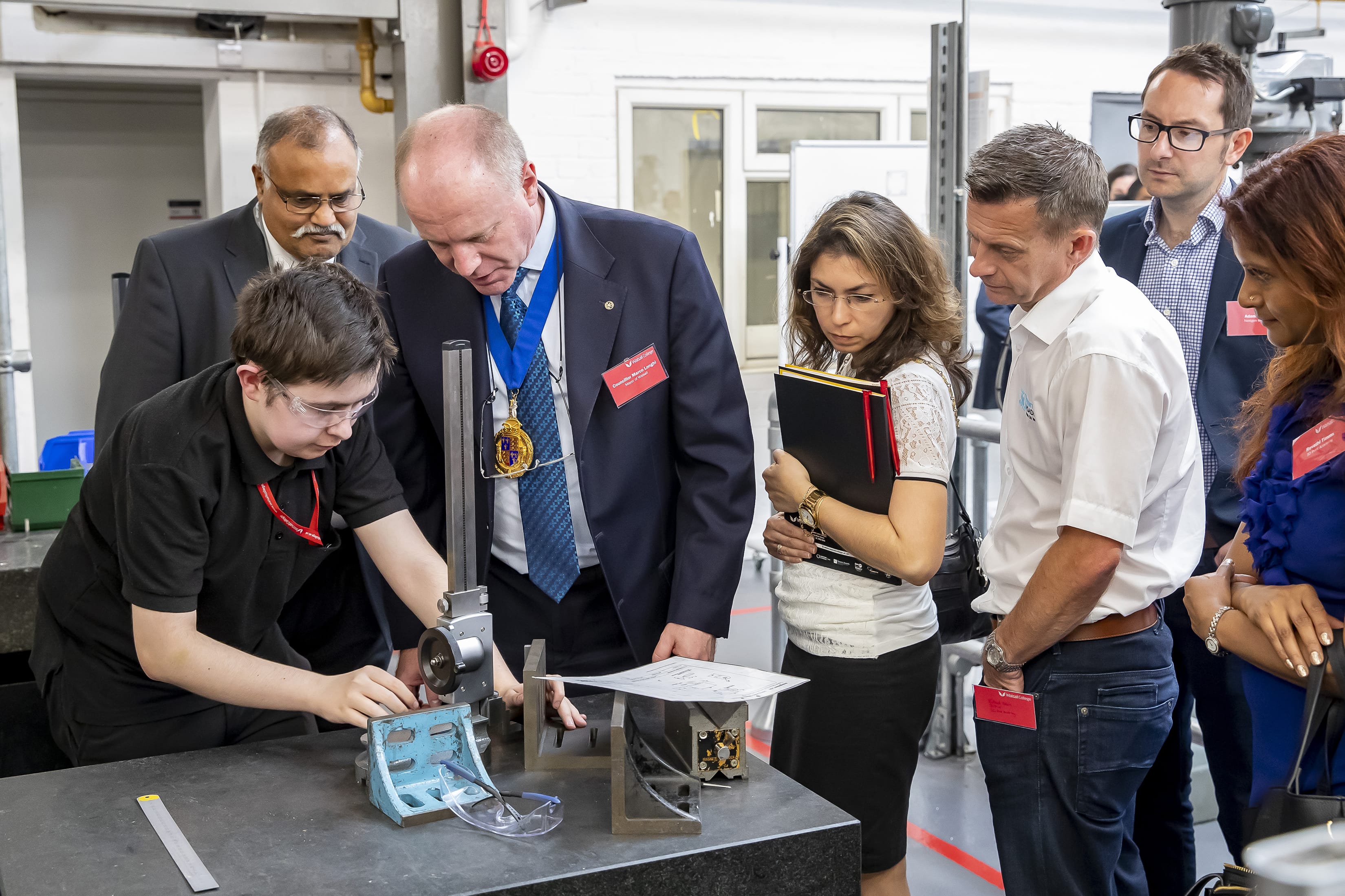 student demo witnessed by event guests