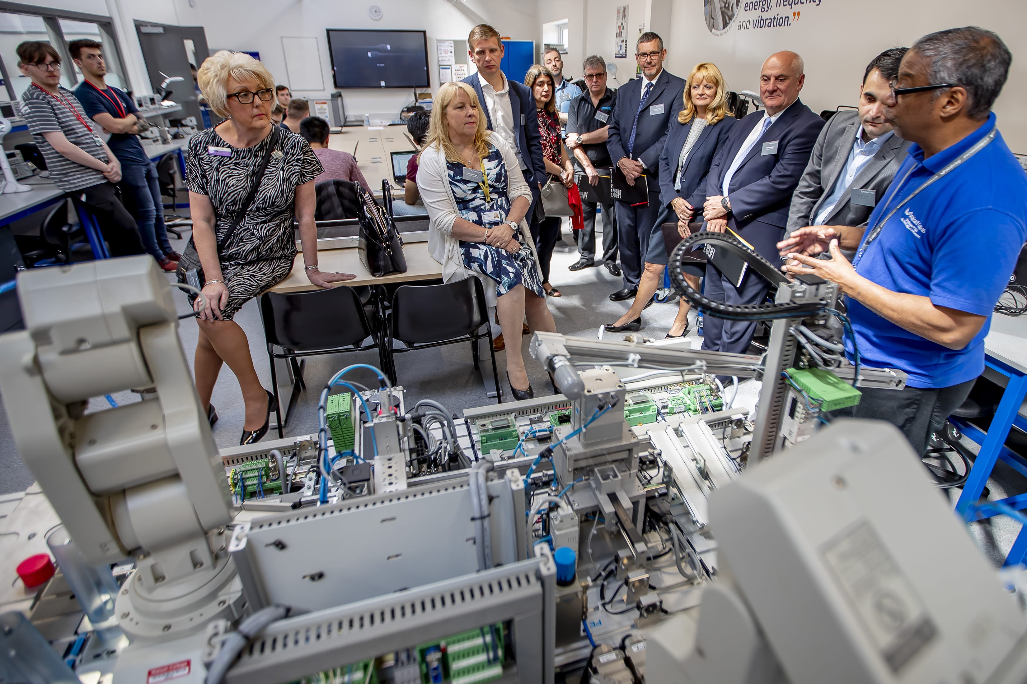 lecturer demo observed by event guests