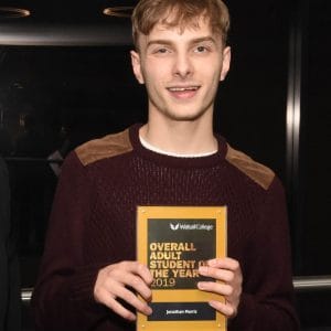​Ability and ambition earn Jonathan an Adult Student of the Year Award