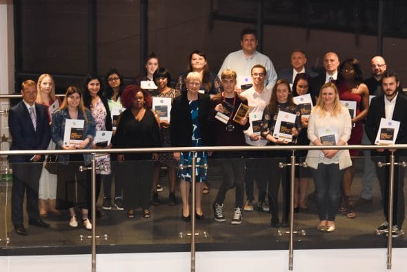 group shot of 2019 adult students of the year facing