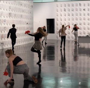 dance performance in gallery