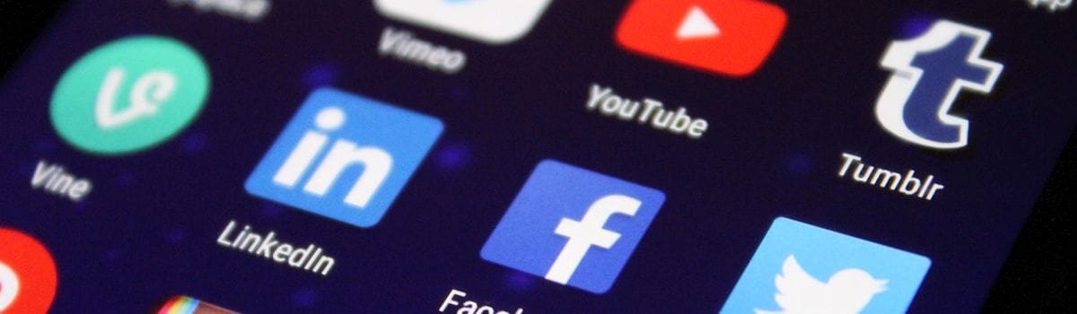 Social media apps on a smartphone screen
