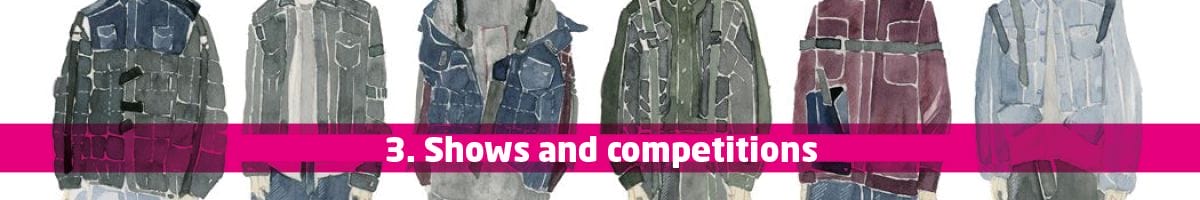 A web graphic saying "Shows and competitions"