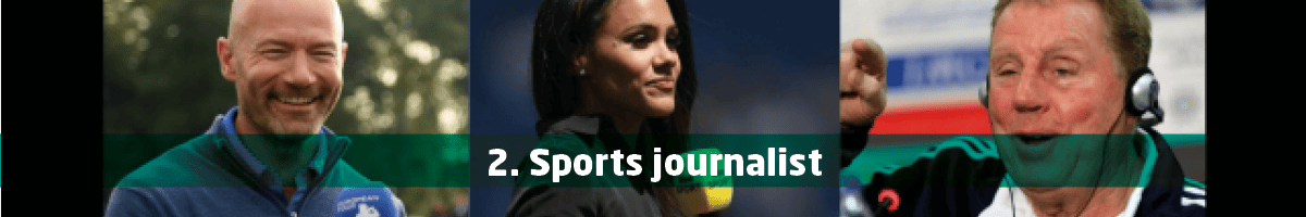 A web graphic saying "Sports journalist"