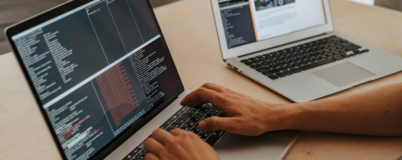 A person working on a laptop