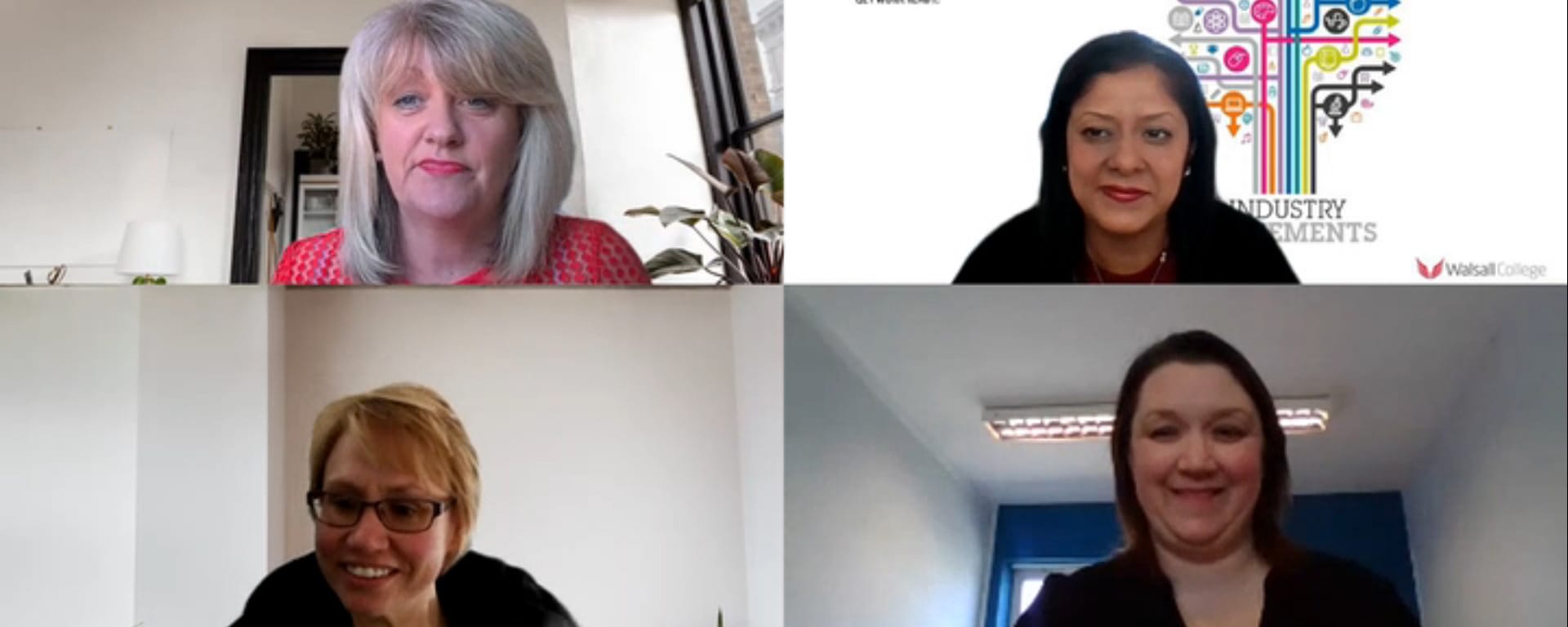 Teams screenshot of women in business talk facing