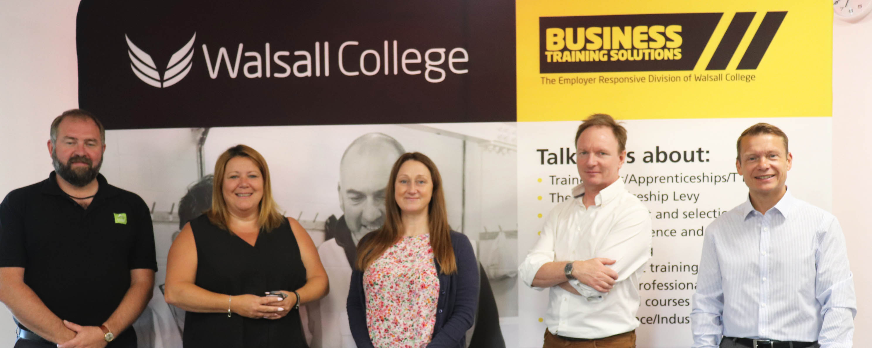 college staff with employer in every classroom partners at launch event facing