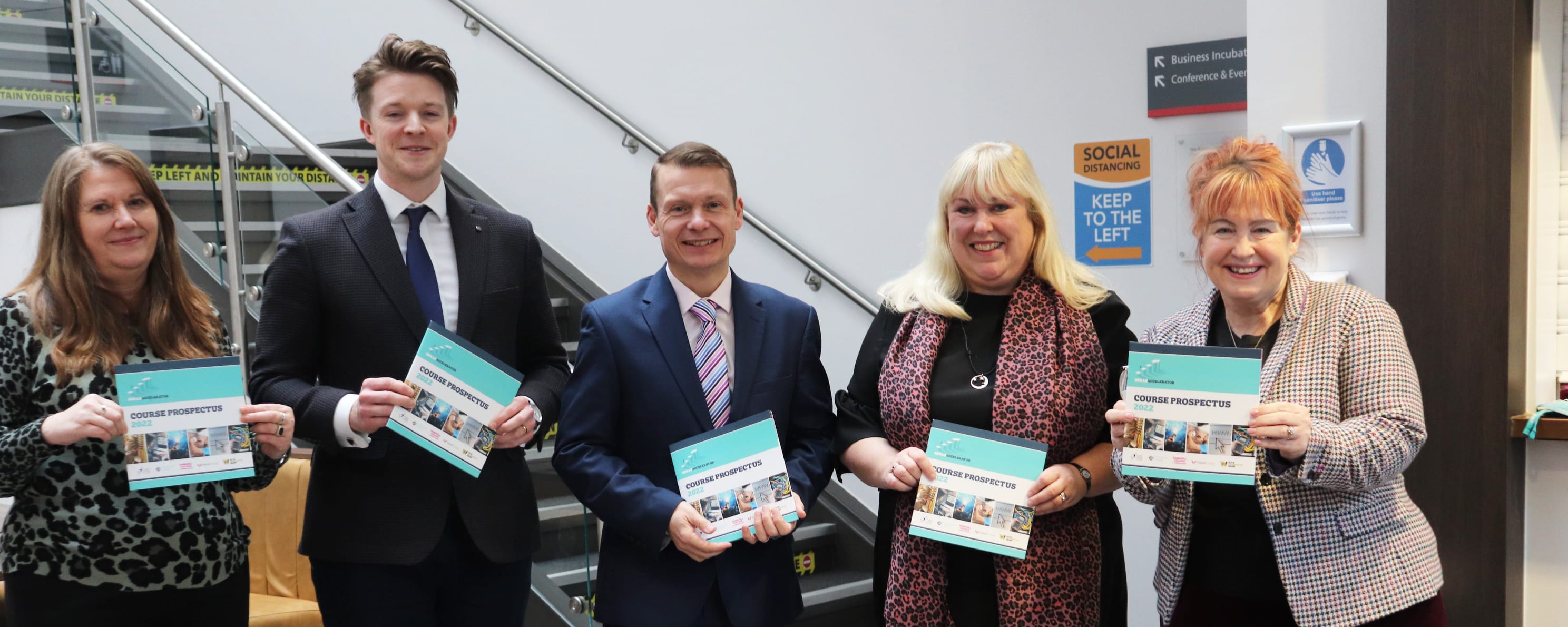 group shot of representatives from Black Country colleges at Skills Accelerator launch event