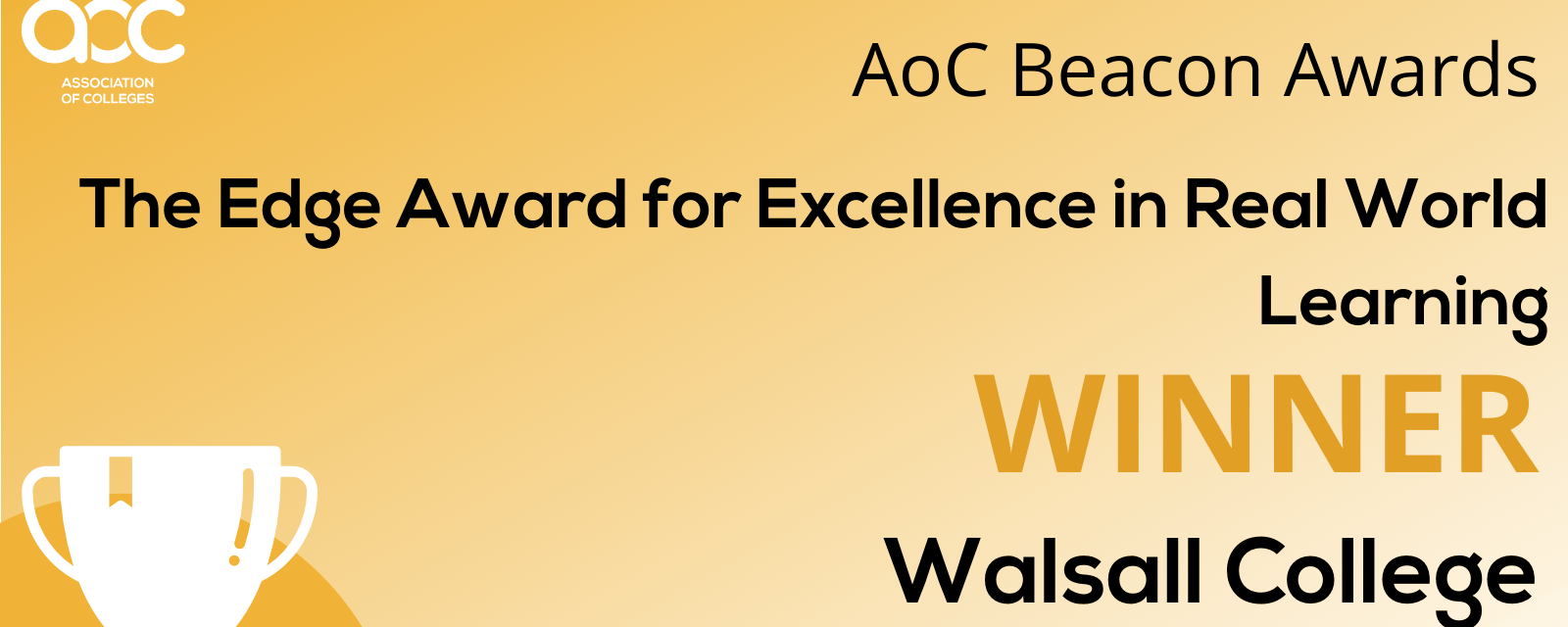 The Edge Award for Excellence in Real World Learning – Walsall College web