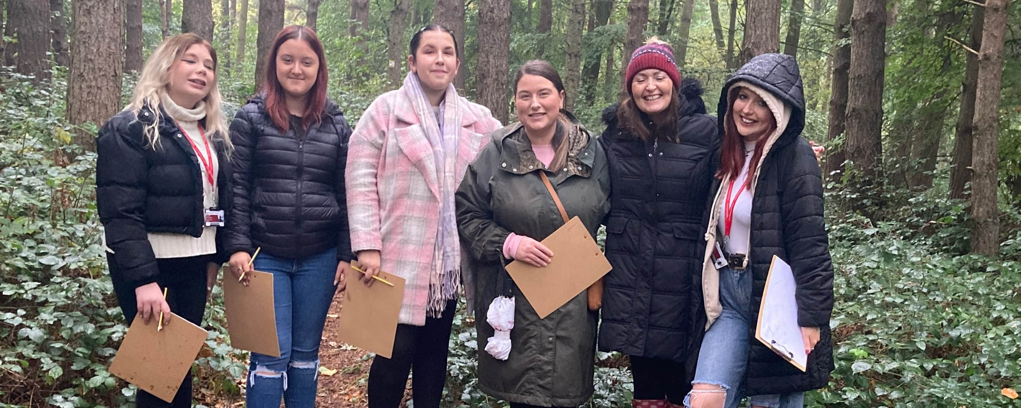 early years students group shot in Sutton Park