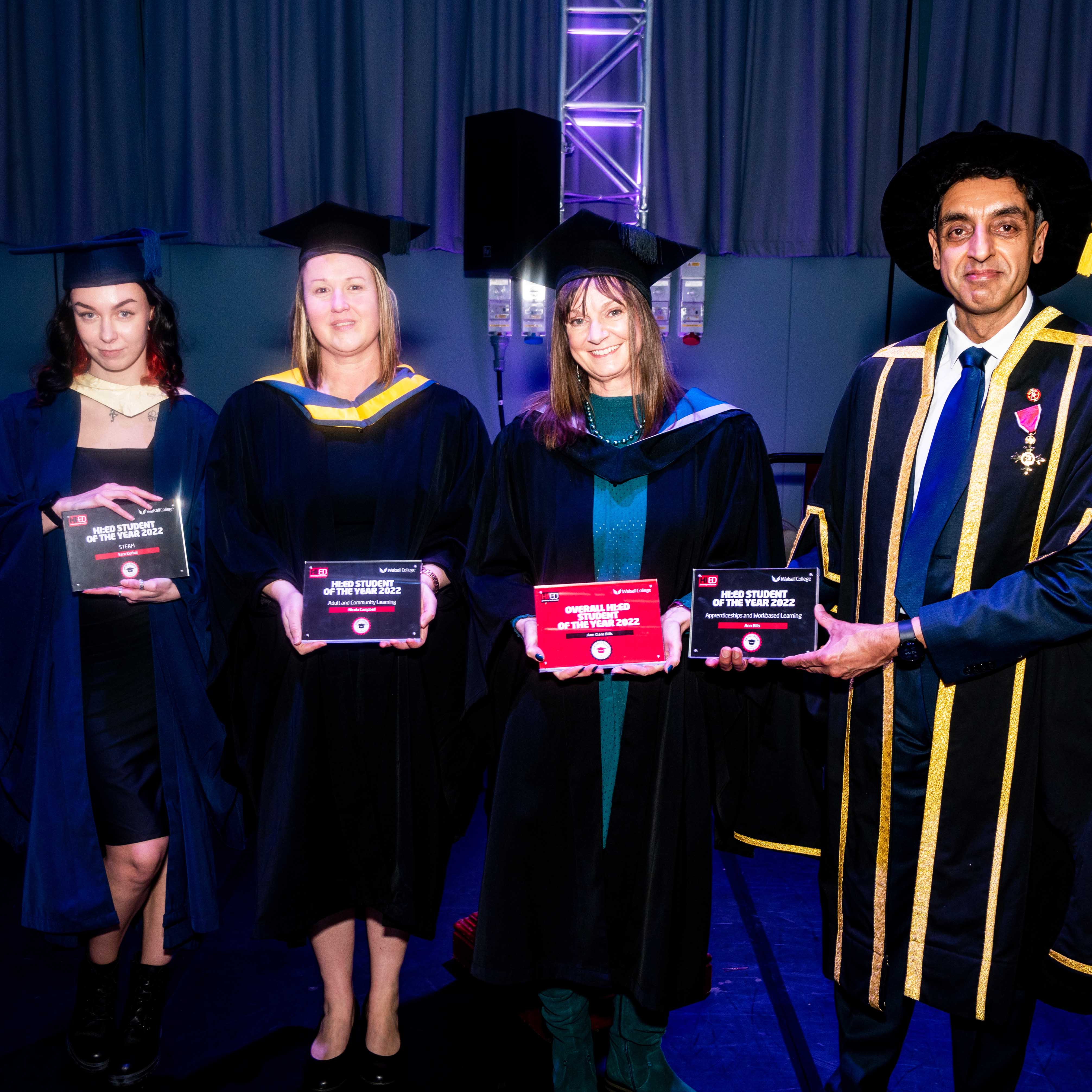 principal with higher education students of the year