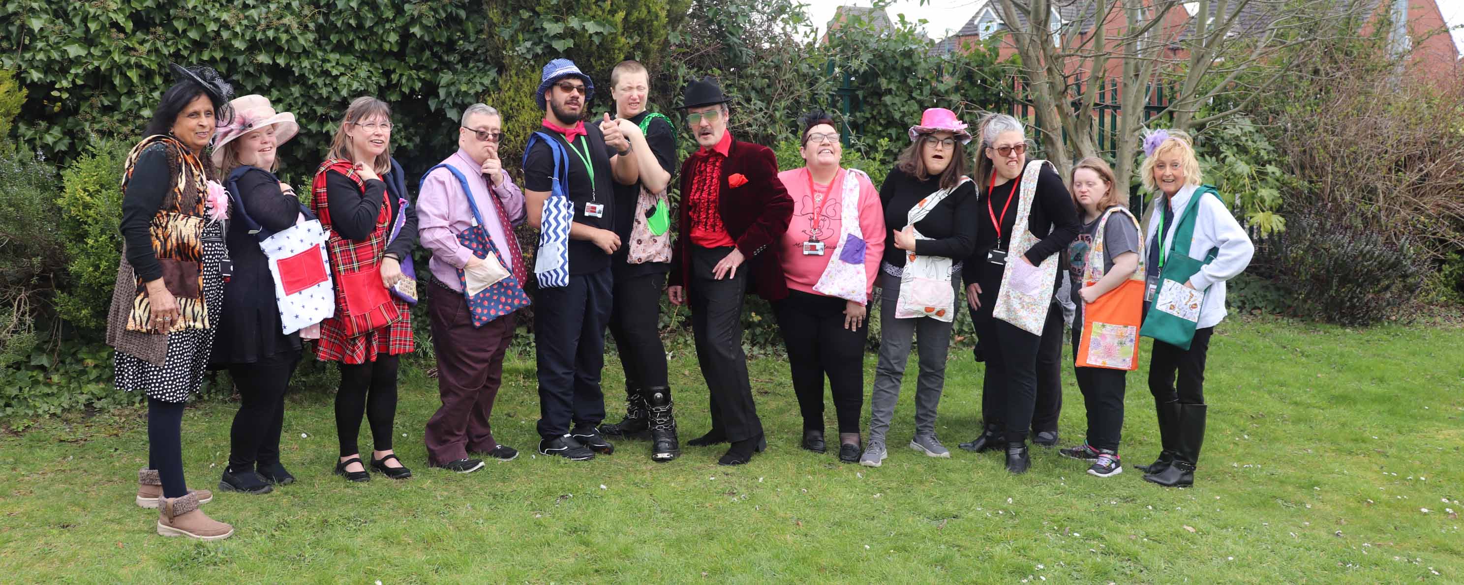 Hawbush Campus catwalk show models' group shot