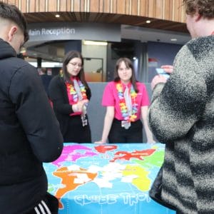 travel students host event f