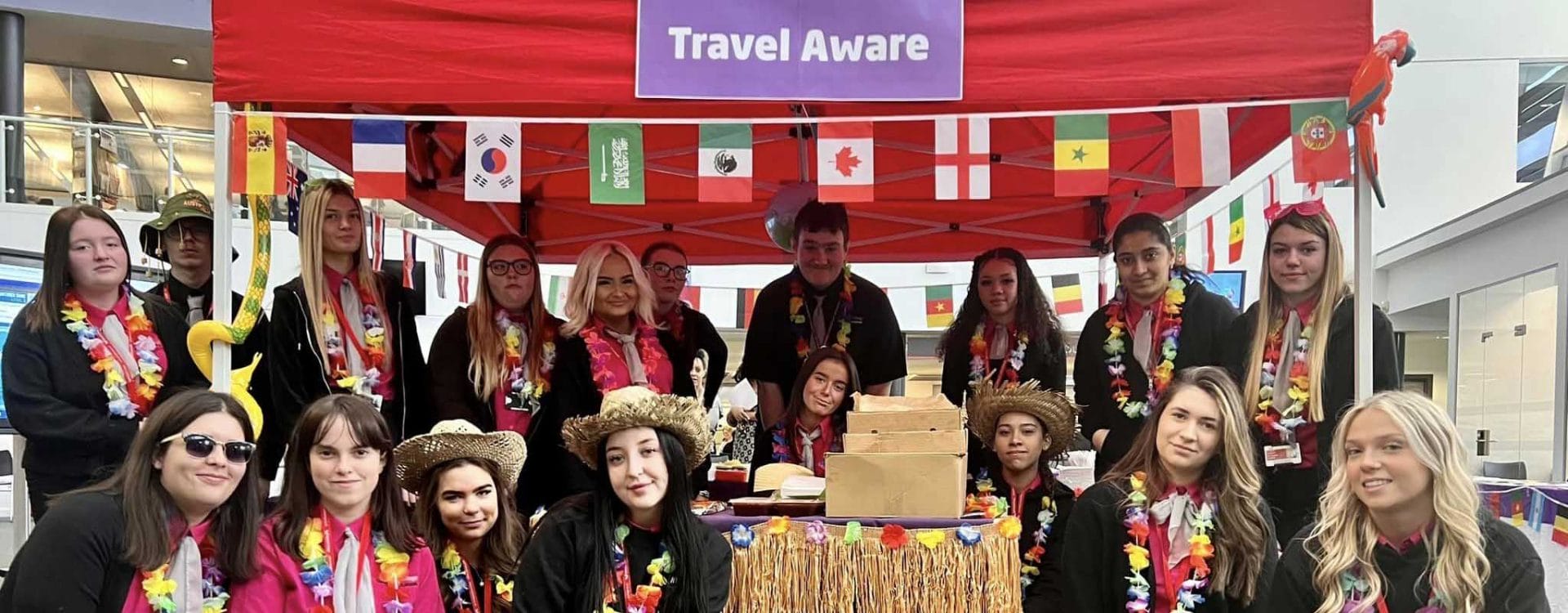 travel students host event facing