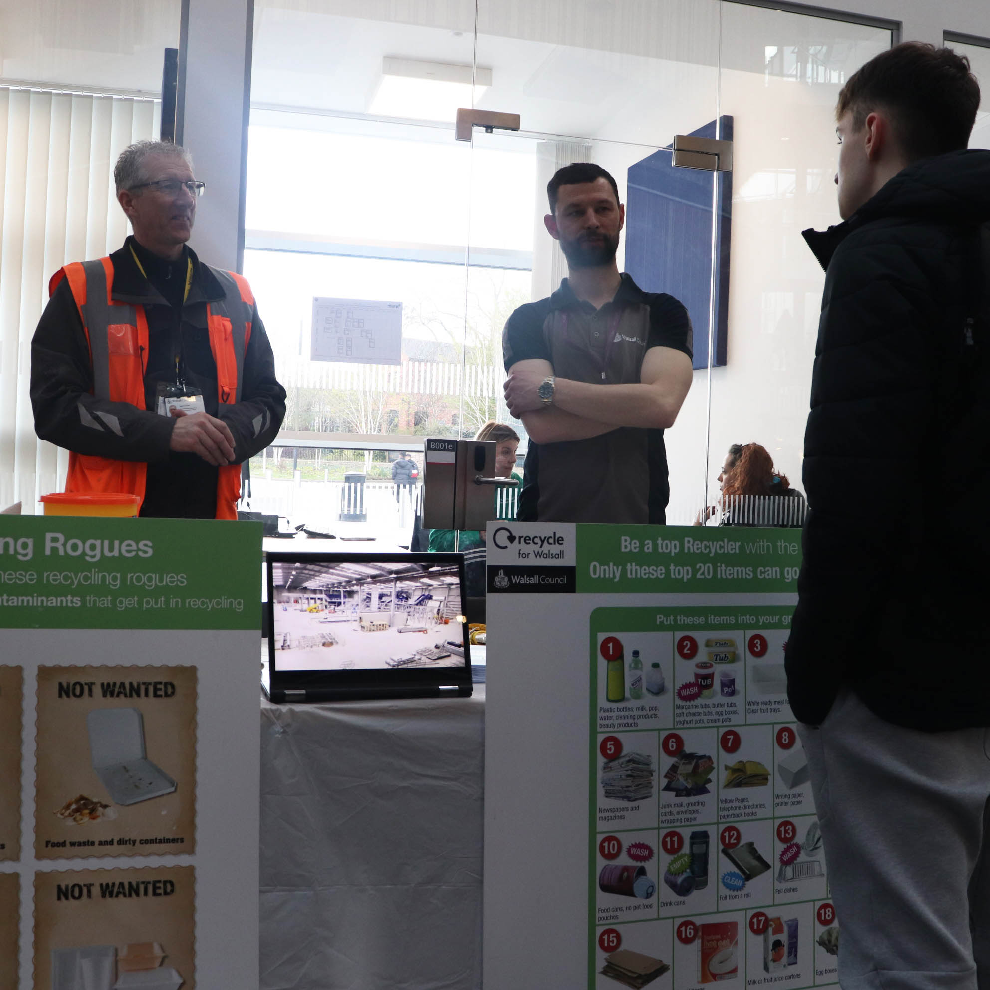 Walsall Council recycling department representatives