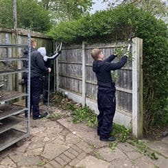 Students at work in Daffodils Community Garden