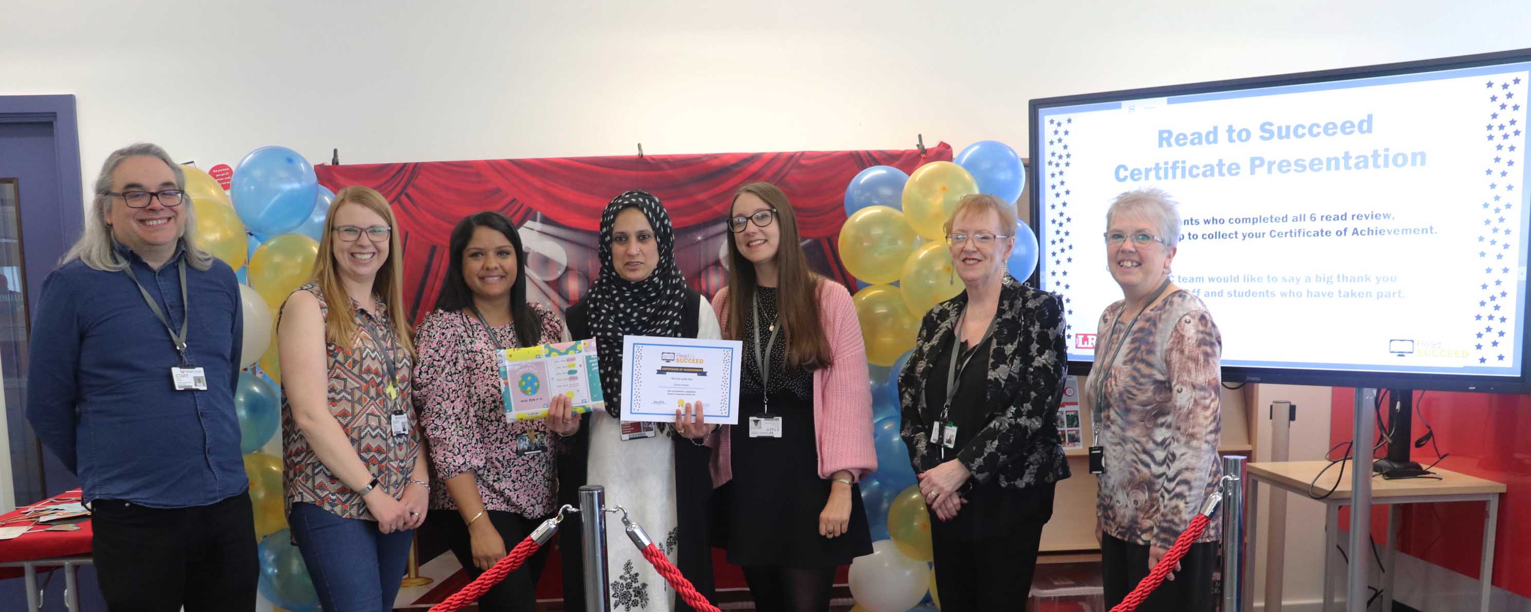 Group shot of Learning Resource Centre staff and students