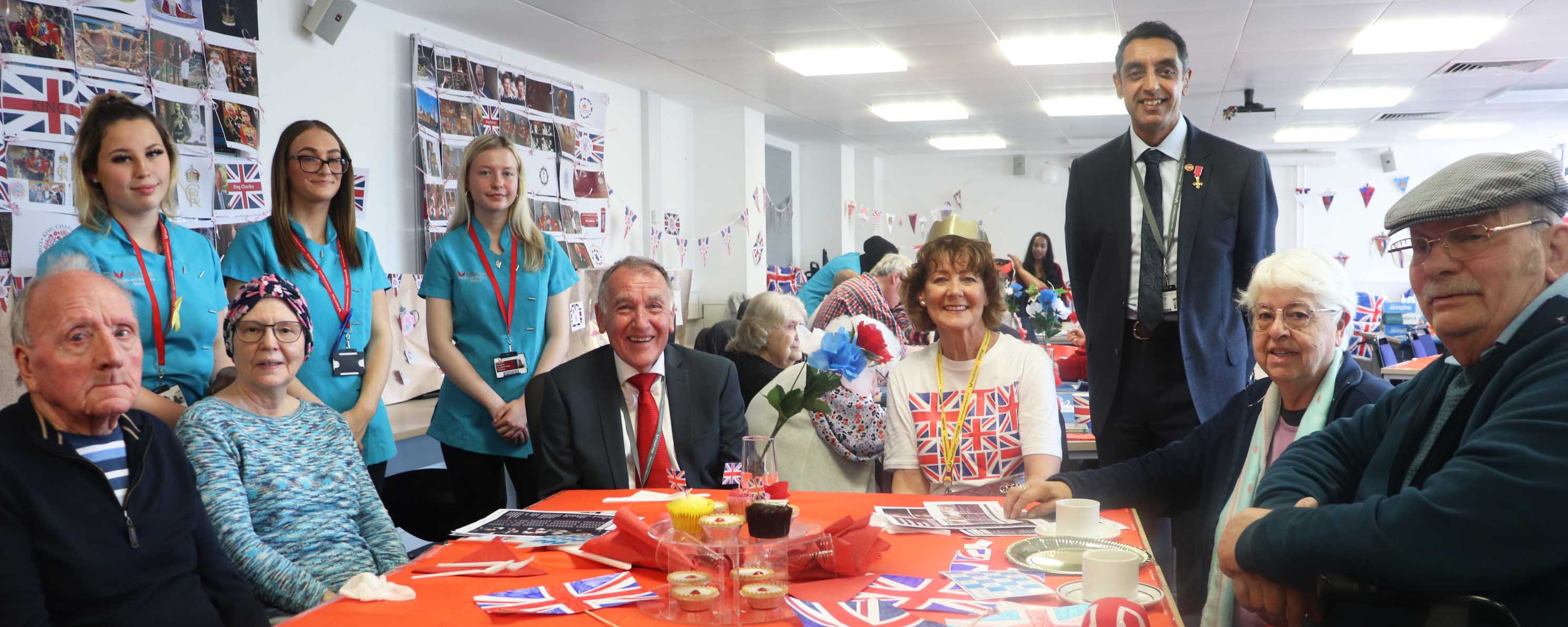 King's Coronation Party group shot facing