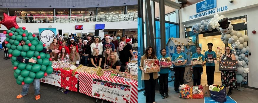 group shots of students at events